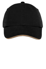 Port Authority Sandwich Bill Cap with Striped Closure
