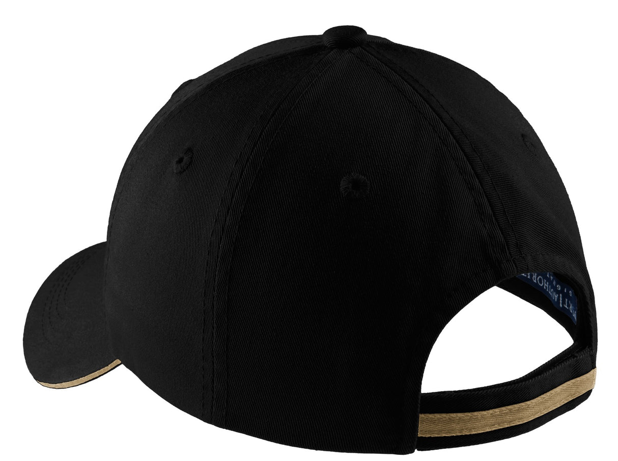 Port Authority Sandwich Bill Cap with Striped Closure