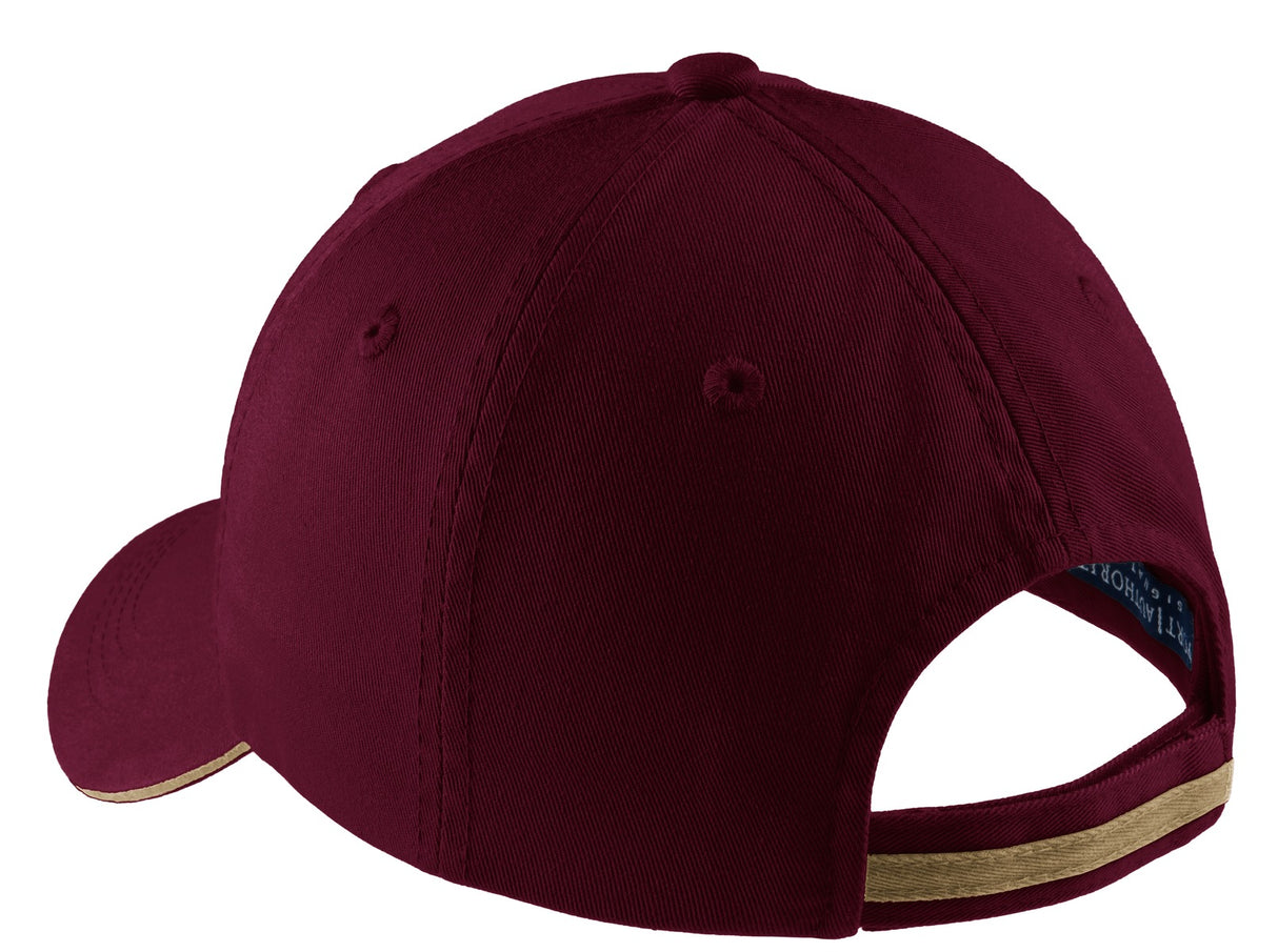 Port Authority Sandwich Bill Cap with Striped Closure