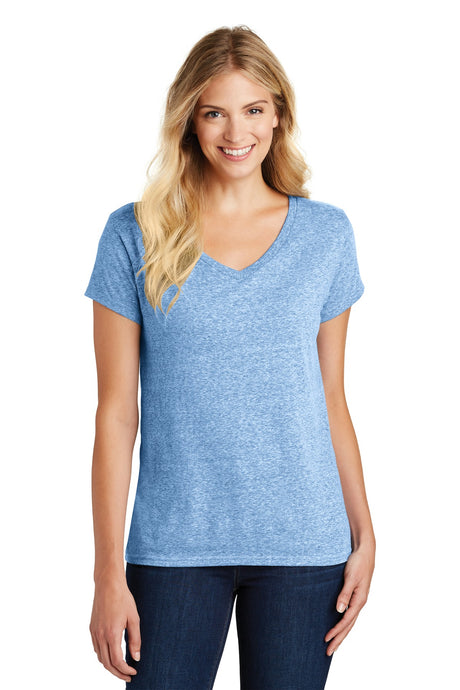 District Women's Astro V-Neck Tee. DM465A District