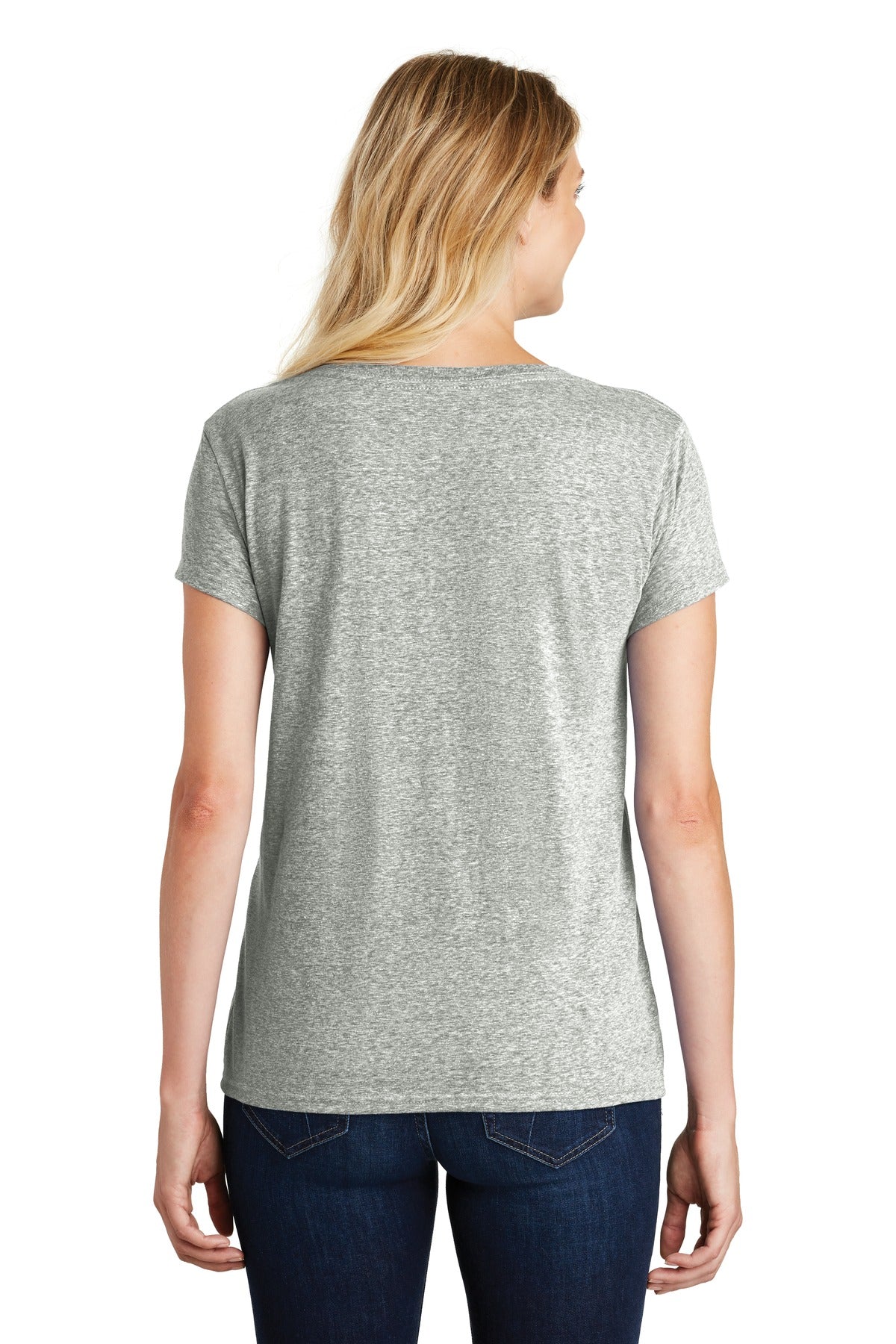 District Women's Astro V-Neck Tee. DM465A District