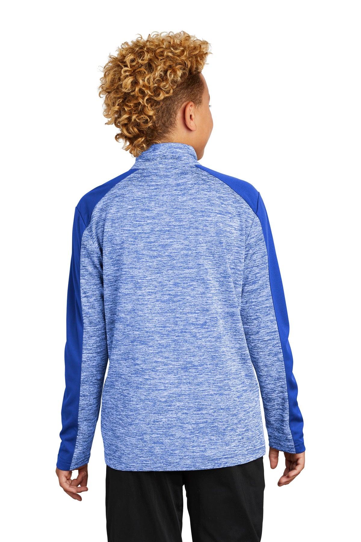 Sport-Tek Youth PosiCharge Electric Heather Colorblock 1/4-Zip Pullover YST397