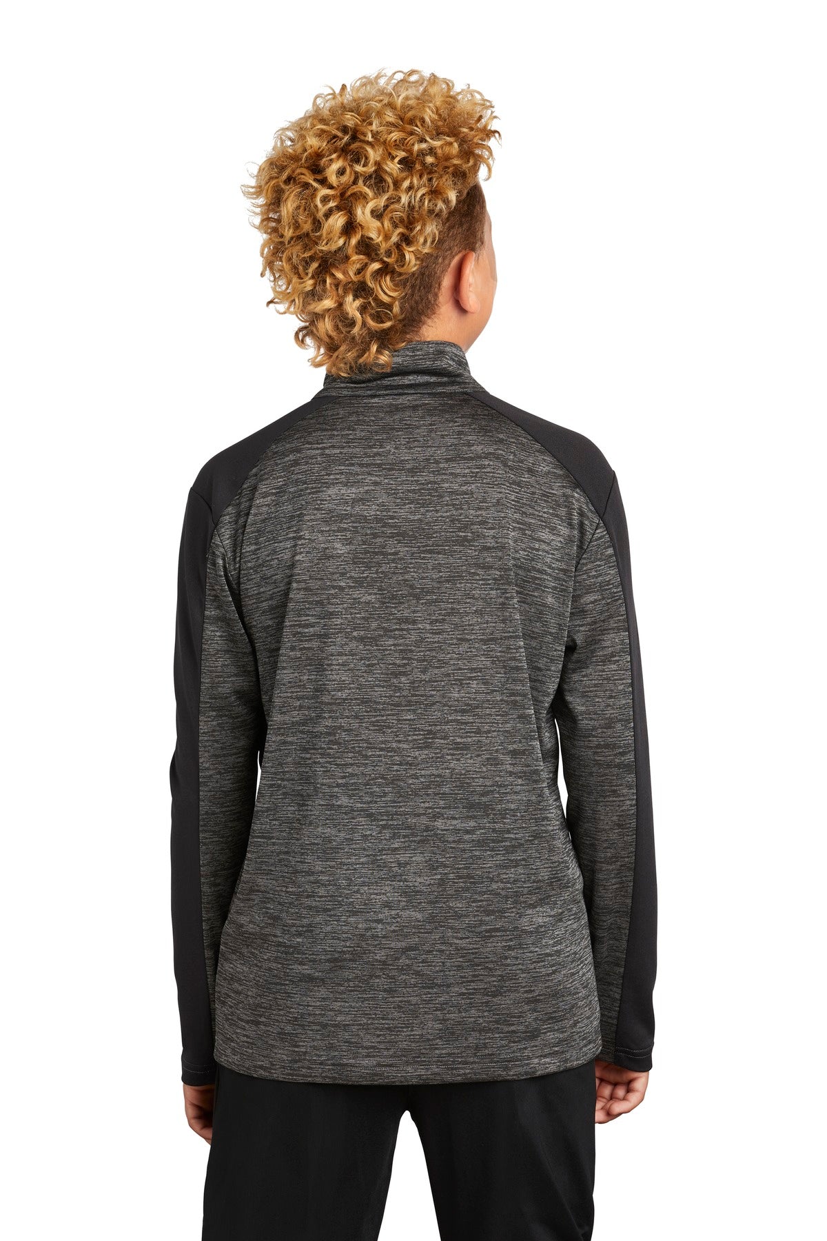 Sport-Tek Youth PosiCharge Electric Heather Colorblock 1/4-Zip Pullover YST397