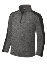 Sport-Tek Youth PosiCharge Electric Heather Colorblock 1/4-Zip Pullover YST397