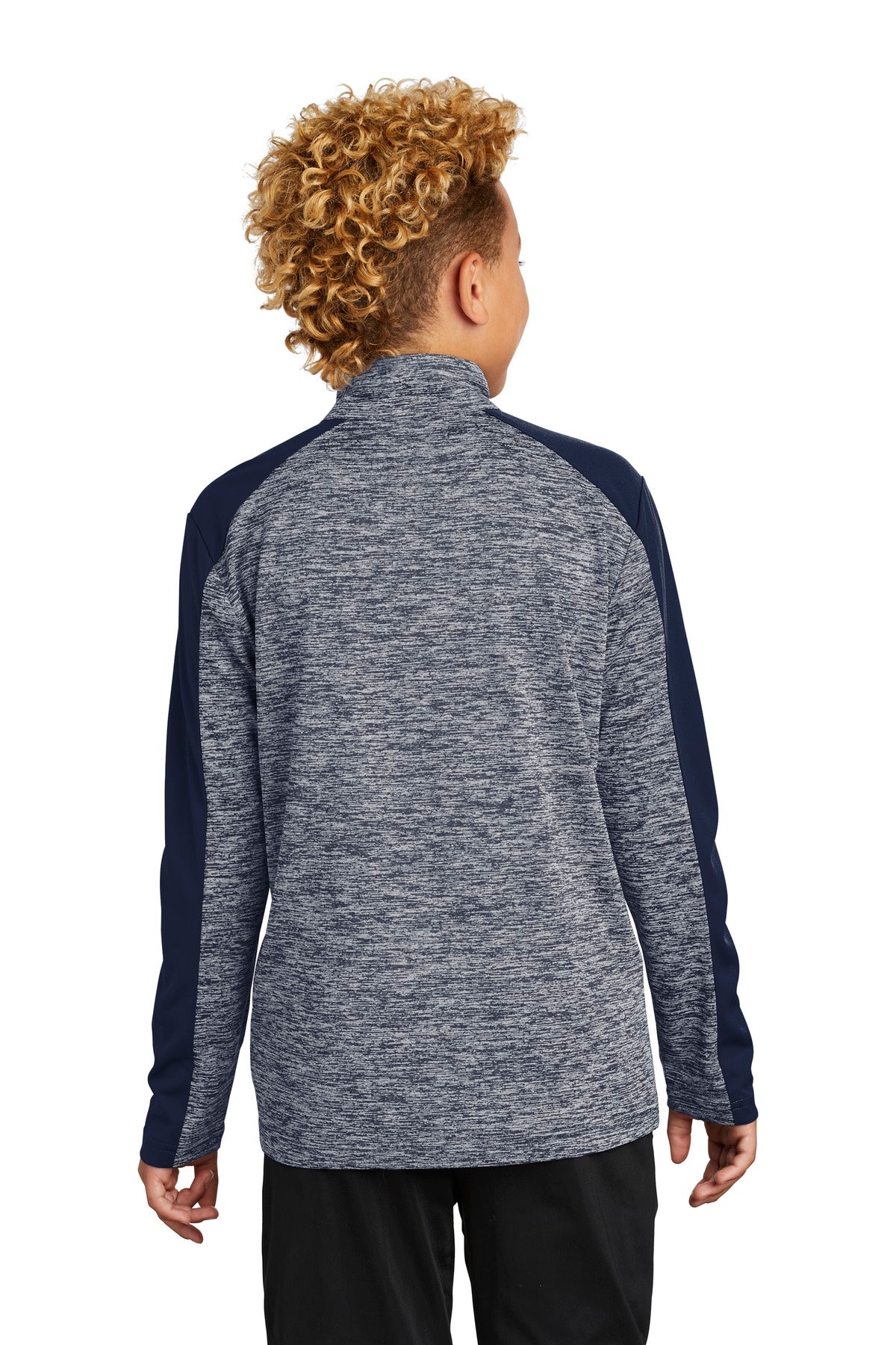 Sport-Tek Youth PosiCharge Electric Heather Colorblock 1/4-Zip Pullover YST397