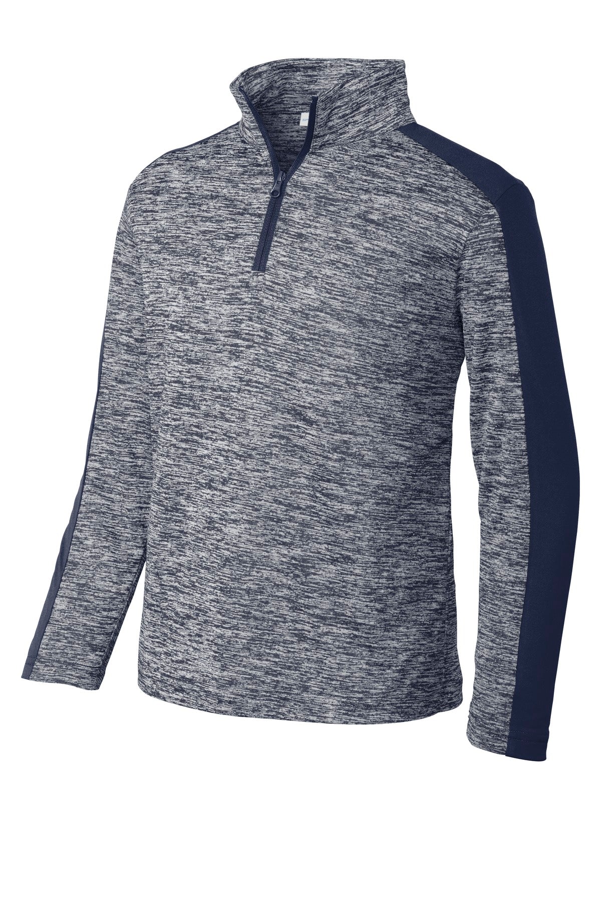 Sport-Tek Youth PosiCharge Electric Heather Colorblock 1/4-Zip Pullover YST397