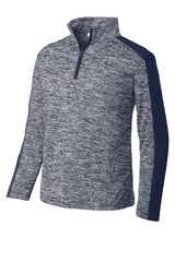 Sport-Tek Youth PosiCharge Electric Heather Colorblock 1/4-Zip Pullover YST397