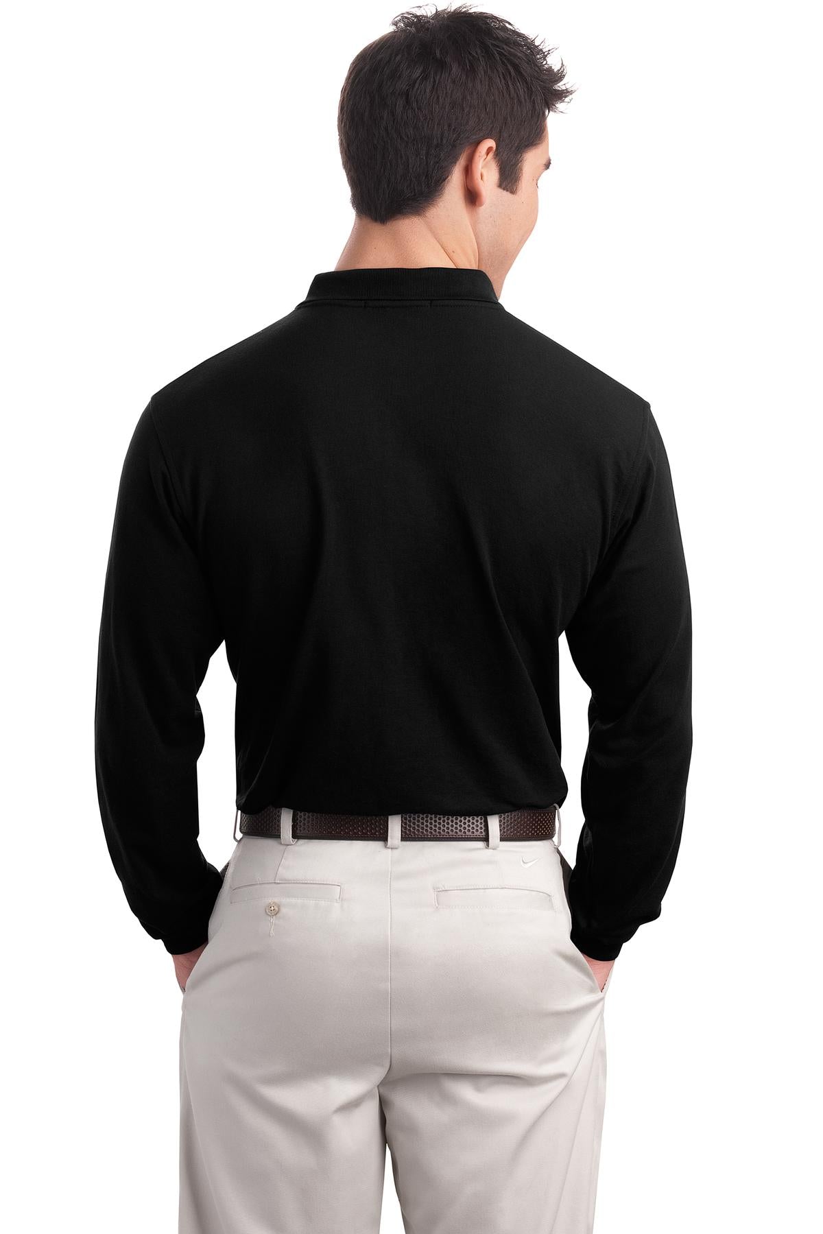 Port Authority Men's Long Sleeve Silk Touch Polo with Pocket. K500LSP