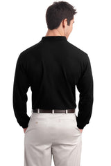 Port Authority Men's Long Sleeve Silk Touch Polo with Pocket. K500LSP