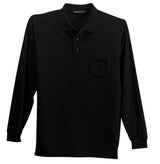 Port Authority Men's Long Sleeve Silk Touch Polo with Pocket. K500LSP