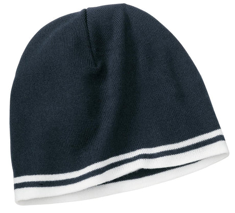 Port & Company Men's Fine Knit Skull Cap with Stripes Port & Company