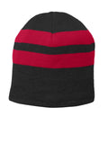 Port & Company Fleece-Lined Striped Beanie Cap Port & Company