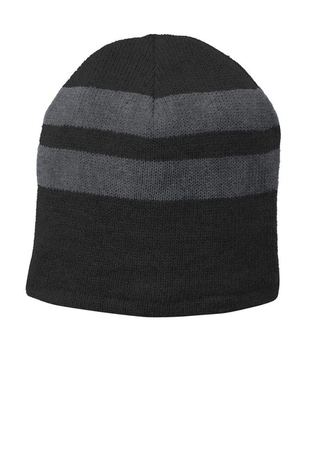 Port & Company Fleece-Lined Striped Beanie Cap Port & Company