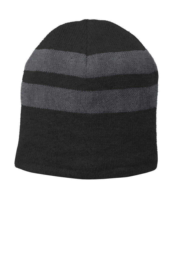 Port & Company Fleece-Lined Striped Beanie Cap Port & Company