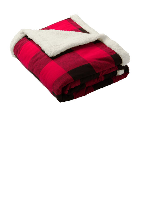 Port Authority Flannel Sherpa Blanket. BP43 Port Authority