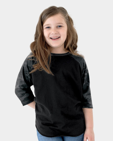 LAT Youth Baseball Fine Jersey Three-Quarter Sleeve Tee LAT