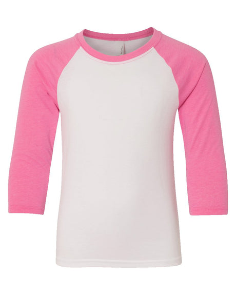 Next Level Youth CVC Three-Quarter Sleeve Raglan T-Shirt Next Level Apparel