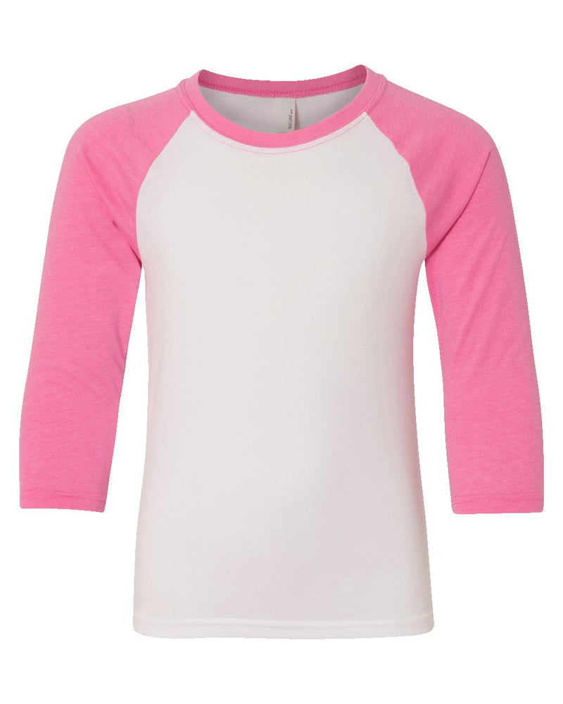 Next Level Youth CVC Three-Quarter Sleeve Raglan T-Shirt