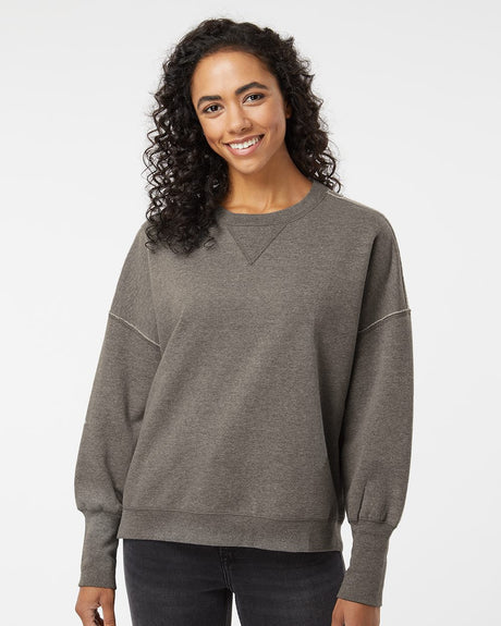 MV Sport Women's Sueded Fleece Crewneck Sweatshirt MV Sport