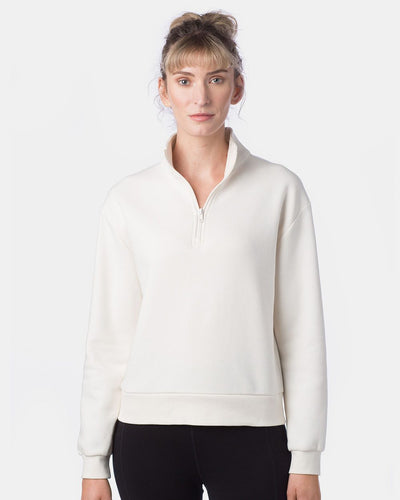 Alternative Women's Eco-Cozy Fleece Mock Neck Quarter-Zip Sweatshirt