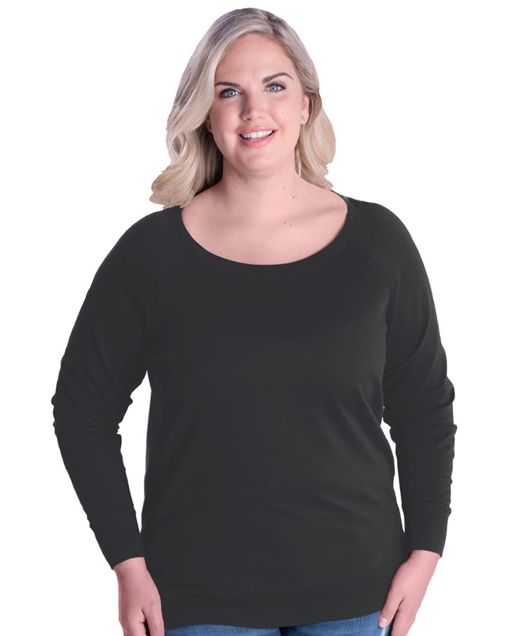 LAT Women's Curvy Slouchy Pullover LAT