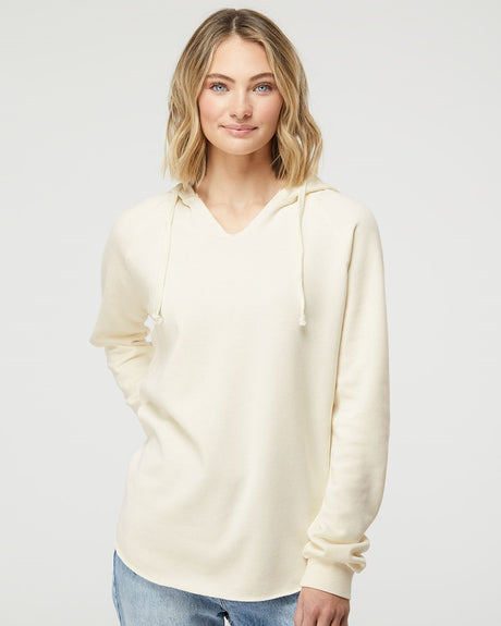 Independent Trading Co. Women's Lightweight California Wave Wash Hooded Sweatshirt Independent Trading Co.