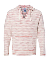 J. America Men's Baja French Terry V-Neck Hooded Pullover J. America