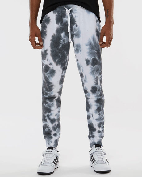 J. America Men's Tie Dye Fleece Joggers J. America