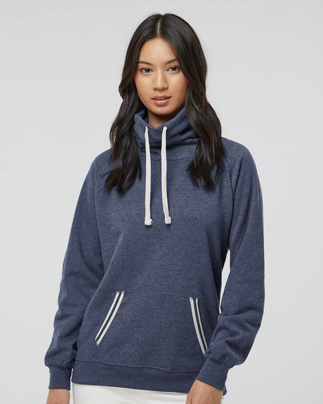 J. America Women's Relay Cowl Neck Sweatshirt J. America