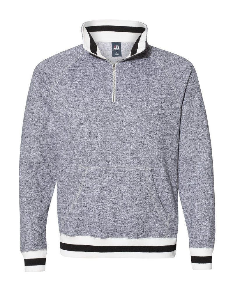 J. America Peppered Fleece Quarter-Zip Sweatshirt