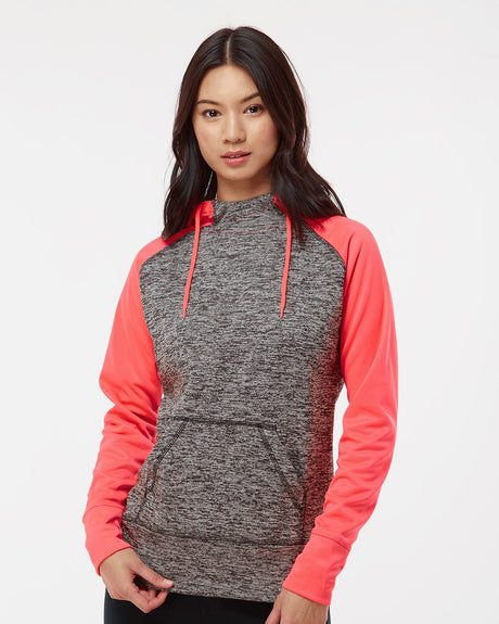 J. America Women's Colorblocked Cosmic Fleece Hooded Sweatshirt J. America