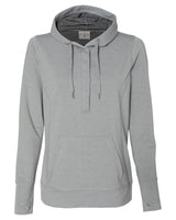 J. America Women's Omega Stretch Snap-Placket Hooded Pullover J. America