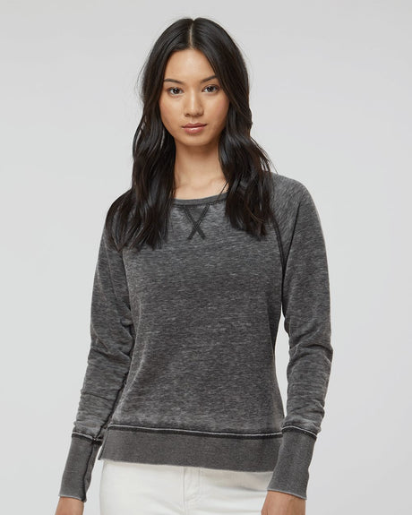 J. America Women's Zen Fleece Raglan Sweatshirt J. America