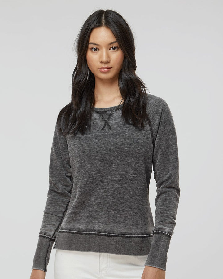 J. America Women's Zen Fleece Raglan Sweatshirt J. America