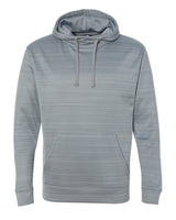 J. America Men's Odyssey Striped Performance Fleece Hooded Sweatshirt Mens Apparel Sweatshirts & Fleece