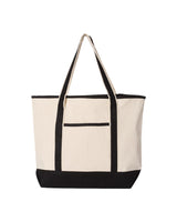 Q-Tees 34.6L Large Canvas Deluxe Tote Q-Tees