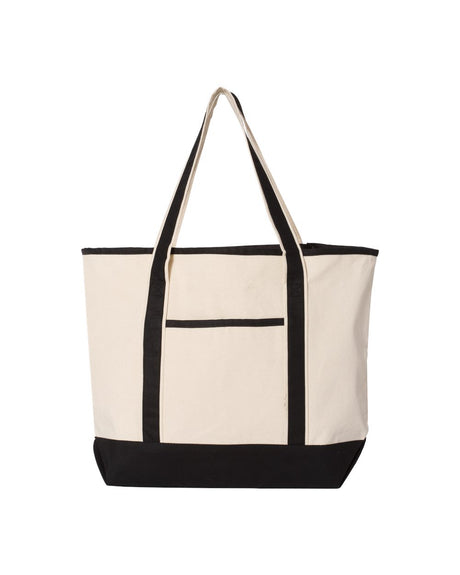Q-Tees 34.6L Large Canvas Deluxe Tote Q-Tees