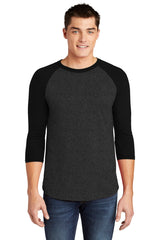 American Apparel Men's Poly-Cotton 3/4-Sleeve Raglan T-Shirt American Apparel