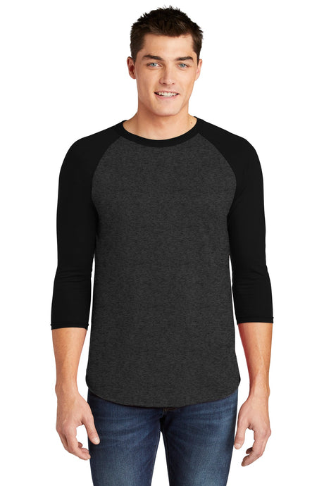 American Apparel Men's Poly-Cotton 3/4-Sleeve Raglan T-Shirt American Apparel