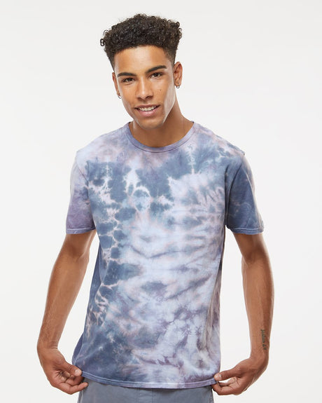Dyenomite Men's LaMer Over-Dyed Crinkle Tie Dye T-Shirt Dyenomite