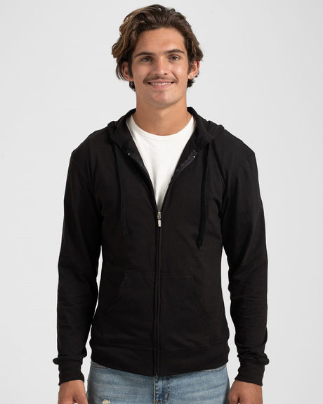 Tultex Unisex Beach Full-Zip Hooded Long Sleeve T-Shirt Tultex