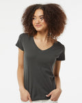 Tultex Women's Slim Fit Fine Jersey V-Neck T-Shirt Tultex