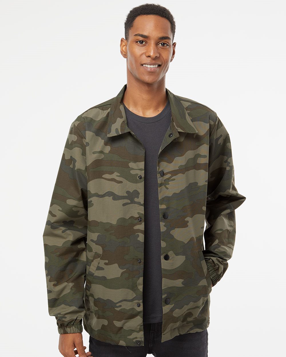 Independent Trading Co. Men's Water-Resistant Windbreaker Coach's Jacket Independent Trading Co.
