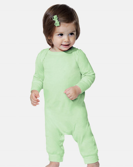 Rabbit Skins Infant Long Legged Baby Rib Bodysuit Rabbit Skins