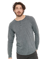 Next Level Men's Triblend Long Sleeve Henley Next Level Apparel