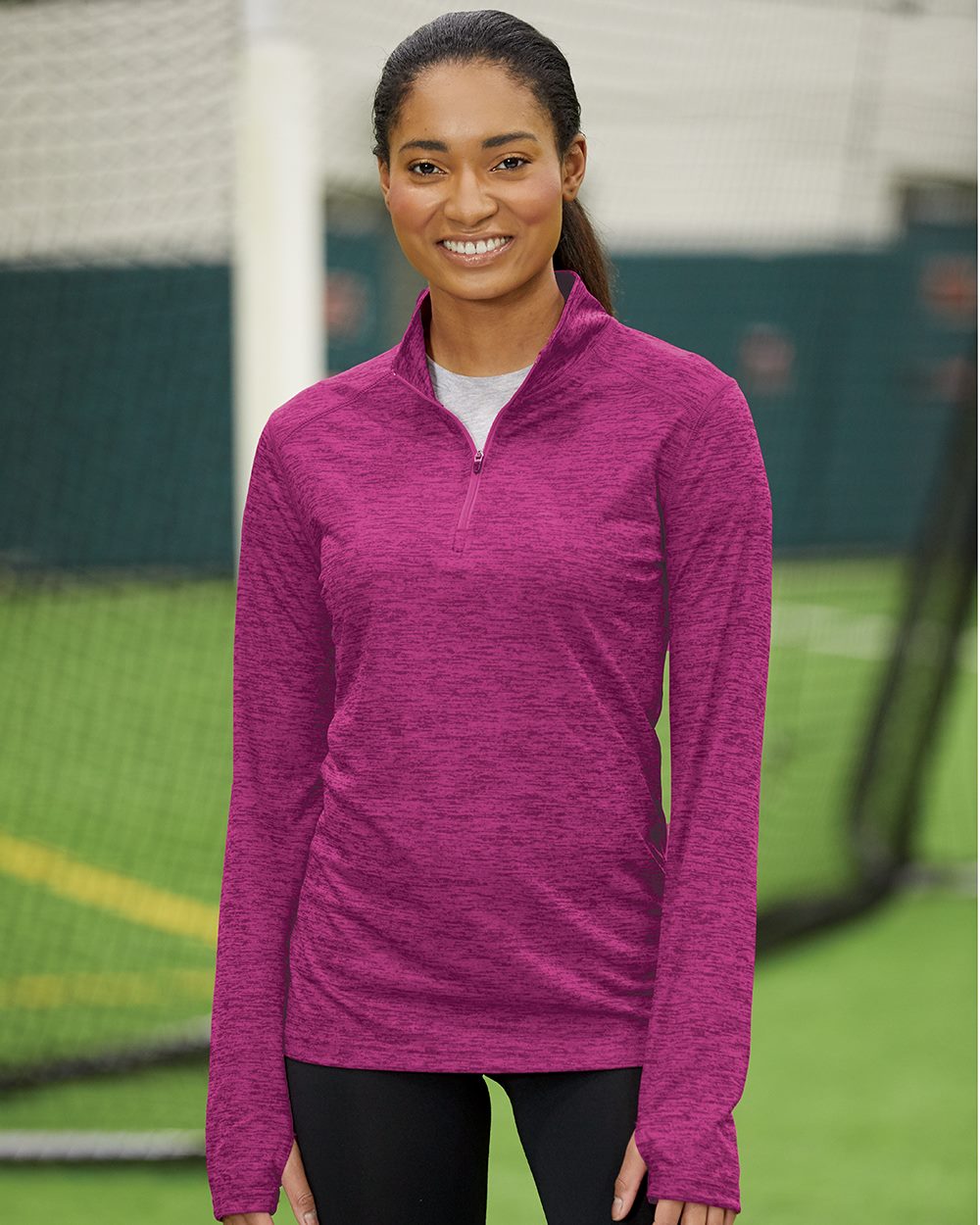 Badger Women's Tonal Blend Quarter-Zip Pullover Badger