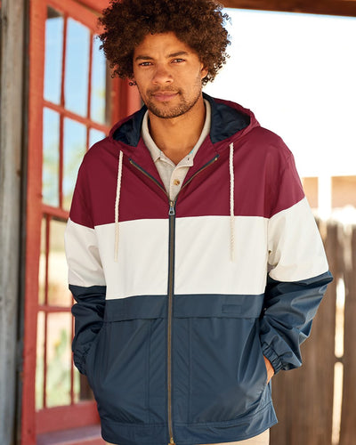 Weatherproof Men's Vintage Colorblocked Hooded Rain Jacket