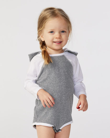 Rabbit Skins Fine Jersey Infant Character Hooded Long Sleeve Bodysuit with Ears Rabbit Skins