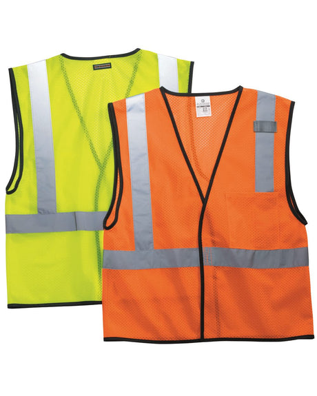 Kishigo Men's Economy Single Pocket Hook & Loop Mesh Vest Kishigo