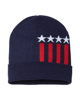 CAP AMERICA USA-Made Patriotic Cuffed Beanie CAP AMERICA
